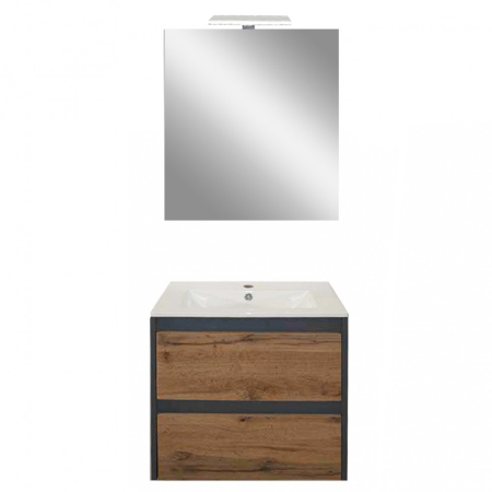 Leziter Porto Prime 60 mobilier de baie complet în antracit stejar țară [4]