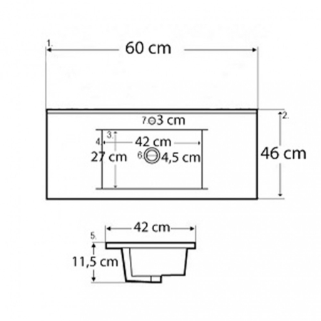 Leziter Porto Prime 60 mobilier de baie complet în antracit stejar țară [2]