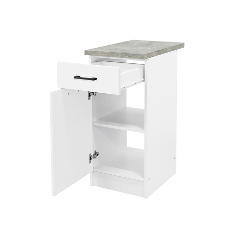 Leziter Praktik 40 dulap inferior 1 ușă 1 sertar, alb-alb [2]