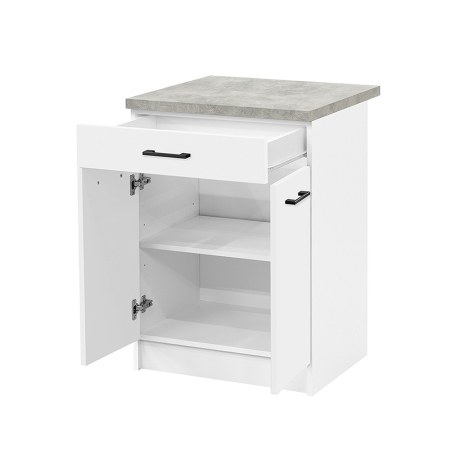Leziter Praktik 60 dulap inferior 2 uși 1 sertar, alb-alb [2]