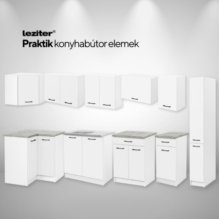 Leziter Praktik 60 dulap inferior 2 uși 1 sertar, alb-alb [3]