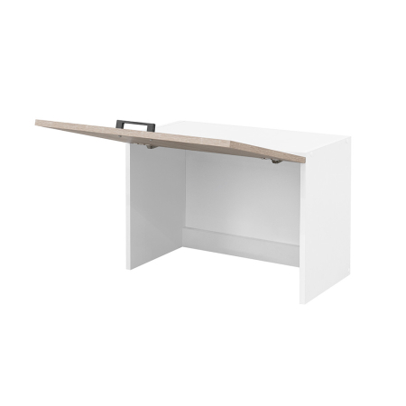 Leziter Praktik 60 unitate de perete cu 1 ușă de deschidere, stejar alb-sonoma [2]