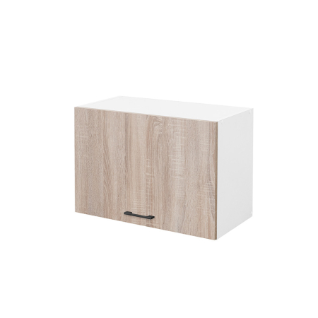 Bucătărie - Leziter Praktik 60 unitate de perete cu 1 ușă de deschidere, stejar alb-sonoma