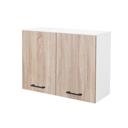 Bucătărie - Leziter Praktik 80 dulap superior 2 uși, stejar alb-sonoma