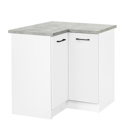 Bucătărie - Leziter Praktik 90 dulap colțar inferior 2 uși, alb-alb