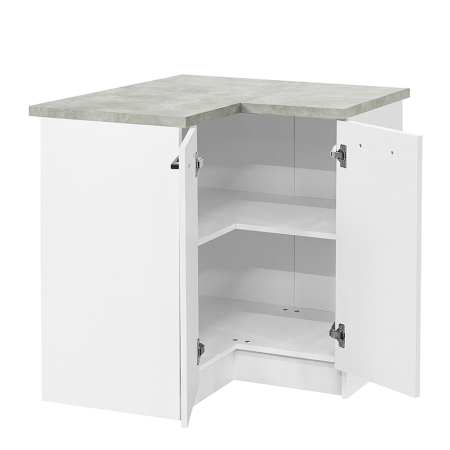 Leziter Praktik 90 dulap colțar inferior 2 uși, alb-alb [2]