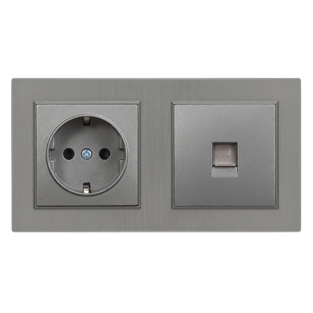 Produse temporar indisponibile - Leziter Priză Nova 16A 250V UTP cu cadru gri