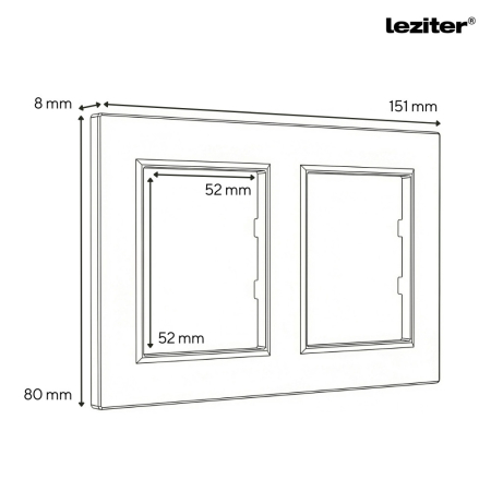 Leziter Priză Nova 16A 250V UTP cu cadru gri [1]