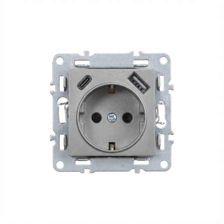 Produse temporar indisponibile - Leziter Priză Nova cu conector USB gri