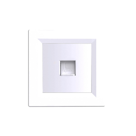 Electronică - Leziter Priză Nova UTP RJA-45 cu cadru alb