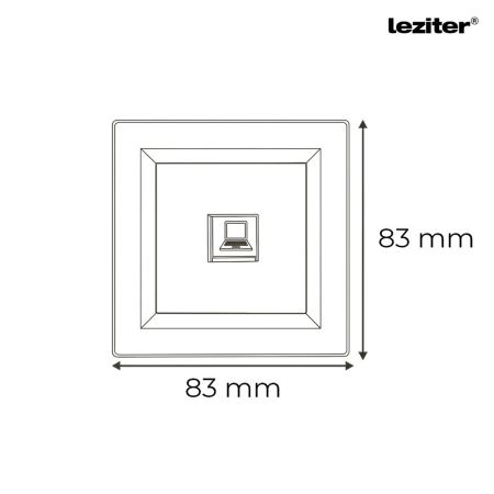 Leziter Priză Nova UTP RJA-45 cu cadru alb [2]