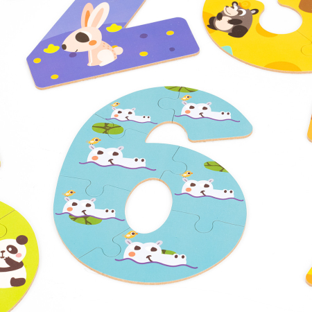 Leziter Puzzle din lemn cu numere [4]