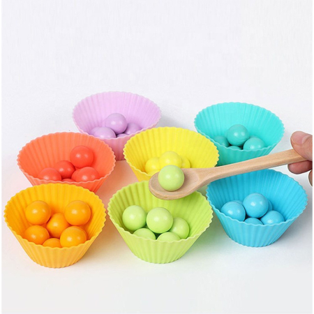 Leziter Puzzle mozaic cu bile, jucărie din lemn Montessori [1]