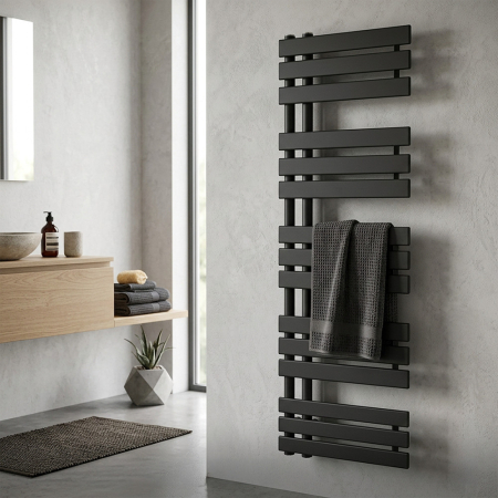 Leziter Radiator pentru prosoape Solaro Design, 1600x600 mm, negru [1]
