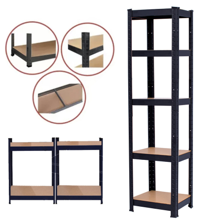 Raft rezistent pentru zgură - Leziter Raft robust 180x40x40 cm 150 kg negru