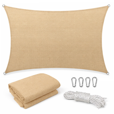 Ecranare - Leziter Rana soare naviga dreptunghiular 5x6 m bej