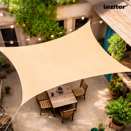 Leziter Rana soare naviga dreptunghiular 5x6 m bej [1]