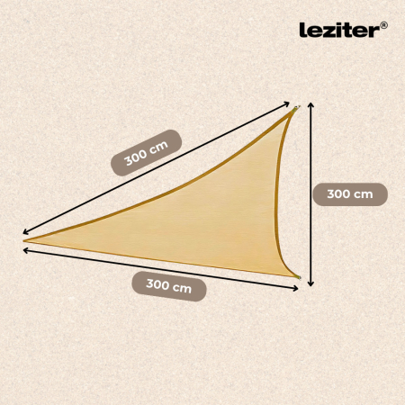 Leziter Rana soare naviga triunghiular 3x3x3 m bej [2]