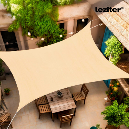Leziter Rana Sun sail dreptunghiular 4x5 m bej [1]
