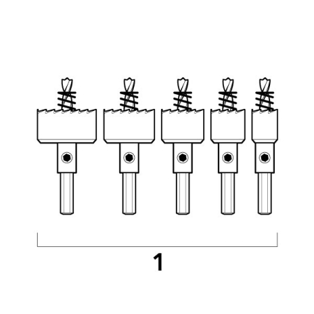 Leziter Ratyer 5 piese set de burghie pentru găurire de precizie [4]
