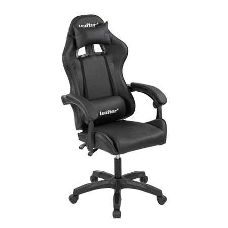 Mobilier birou - Leziter Raven gamer birou scaun pivotant negru