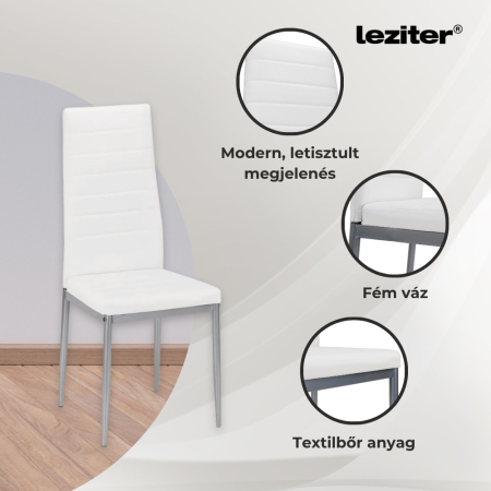 Leziter Renton 4+1 set de sufragerie alb-gri [5]