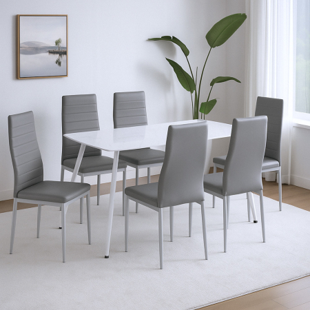 Leziter Renton 6+1 set de luat masa gri-gri [1]