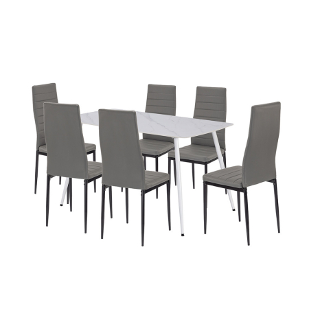 Leziter Renton 6+1 set de luat masa gri-negru [0]