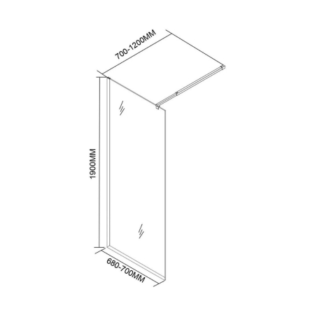 Leziter River Walk în perete de duș 70x190 cm negru [2]