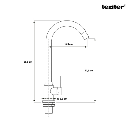Leziter Robinet chiuvetă Auri lustruit [2]