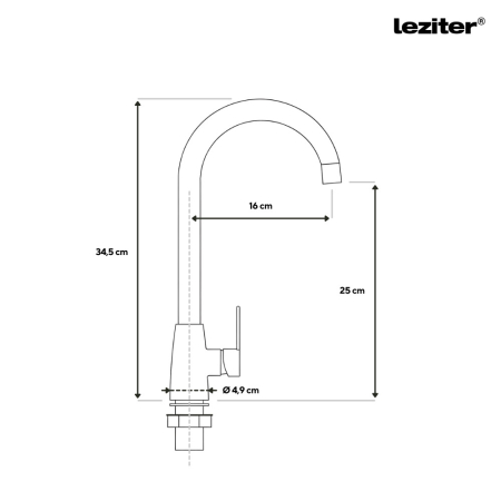 Leziter Evos robinet chiuvetă crom [2]