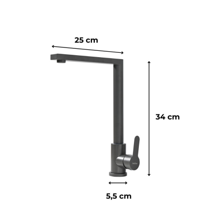Leziter Valen robinet chiuvetă gri [2]