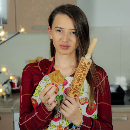 Leziter Rolă de rulat cu căprioare și motive festive [3]