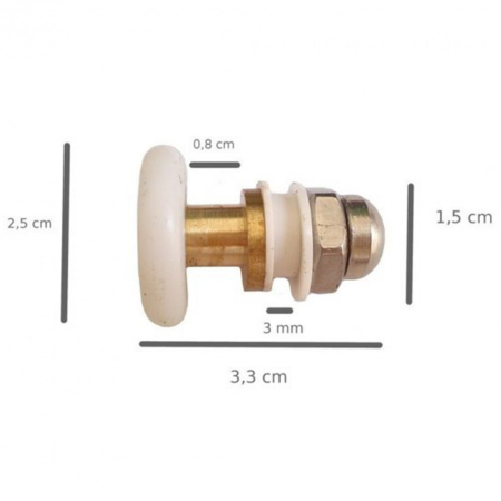 Leziter Rolă simplă pentru cabină de duș G36 (G-36) [2]