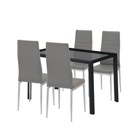 Leziter Rowan 4+1 set de sufragerie gri-gri [0]