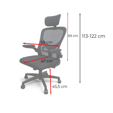 Leziter Scaun de birou ergonomic Flexo cu suport lombar, alb [2]