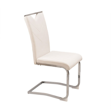 Scaun masă cadru metalic - Leziter Scaun de dining Letti, alb