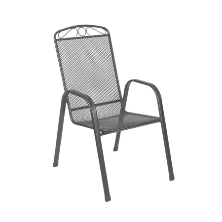 Scaun grădină - Leziter Scaun de grădină din metal Melfi antracit