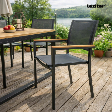Leziter Scaun de grădină Lido cu cadru metalic [1]