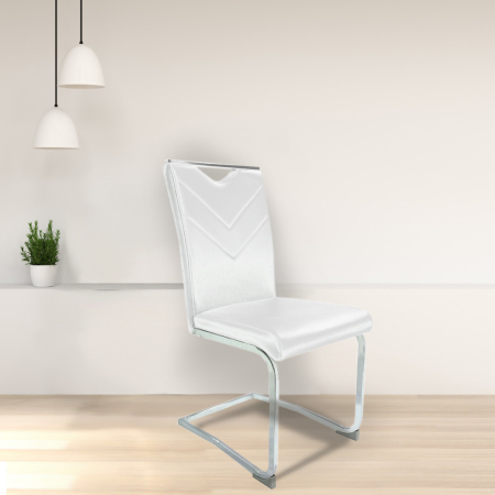 Leziter Scaun de masă Letti, alb [2]