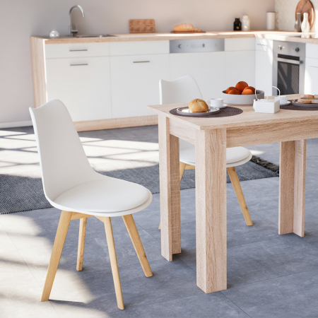 Leziter Scaun de masă Silla, 4 piese, alb [1]