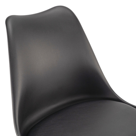 Leziter Scaun de masă Silla, 4 piese, negru [7]