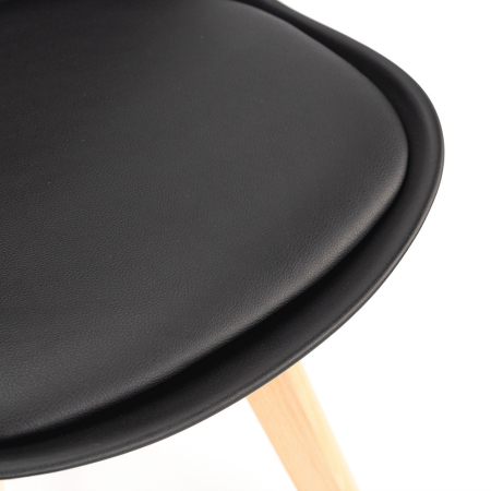 Leziter Scaun de masă Silla, 4 piese, negru [8]