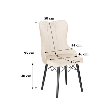 Leziter Scaun de masă Tiva alb [2]