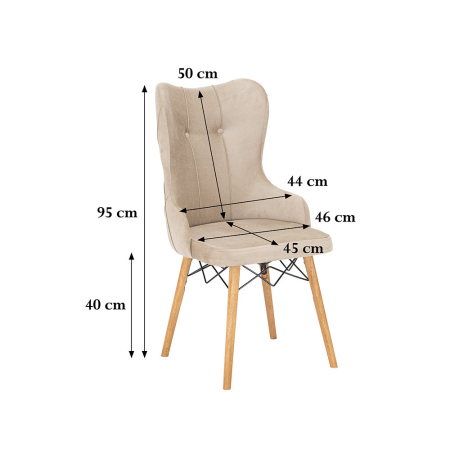 Leziter Scaun de masă Tiva bej [2]