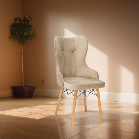 Leziter Scaun de masă Tiva în culoarea nisipului [1]