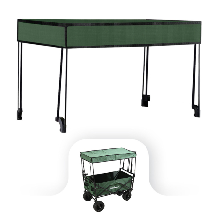 Unelte grădină - Leziter Scaun de plajă premium acoperiș verde