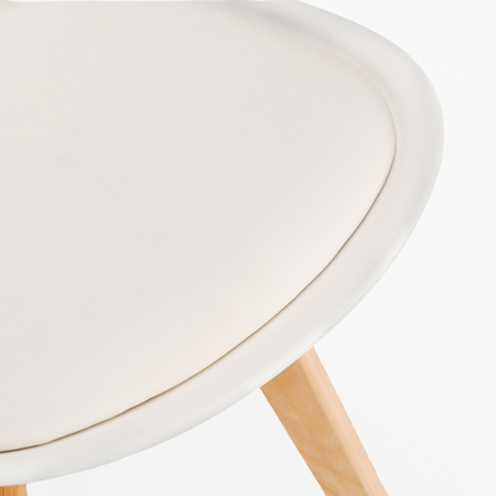 Leziter Scaun de sufragerie Silla 6 buc în alb [8]