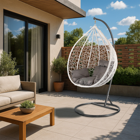 Leziter Scaun hamac Havana alb-negru [1]