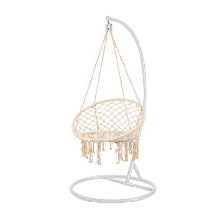 Produse temporar indisponibile - Leziter Scaun suspendat Cardenas cu suport bej-alb